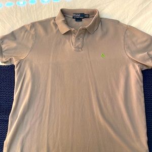 Ralph Lauren Polo! Excellent condition. Custom Fit XL. Gray w/ Green Polo Logo.